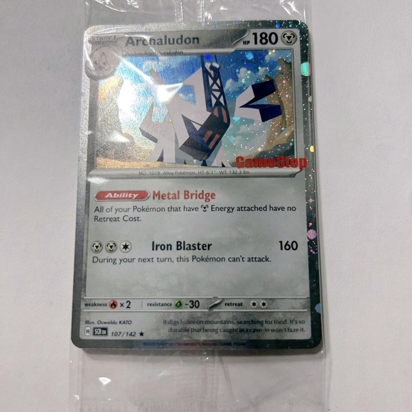 Pokemon TCG - Archaludon 107/142 - Sealed GameStop Stamp Promo - Brand New 🔨🔴⚪️ - Picture 5 of 5
